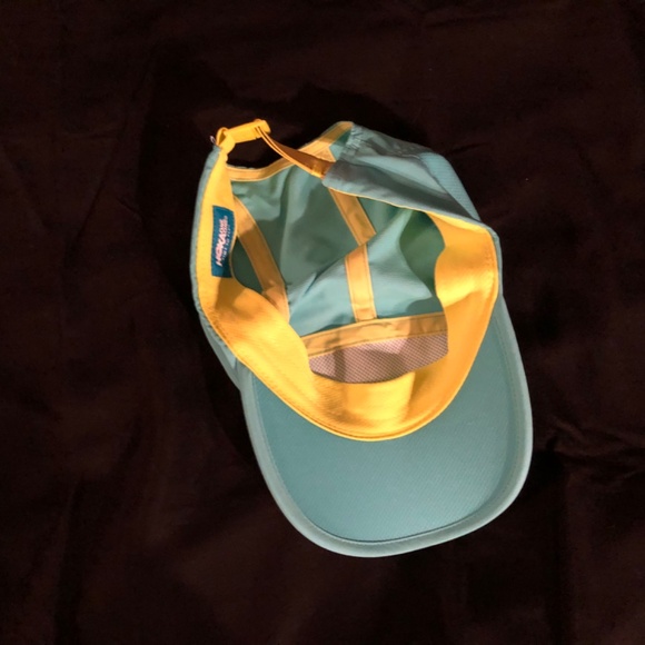 Hoka One One Running Hat, 5 Panel Cap Aqua Blue - Picture 9 of 9